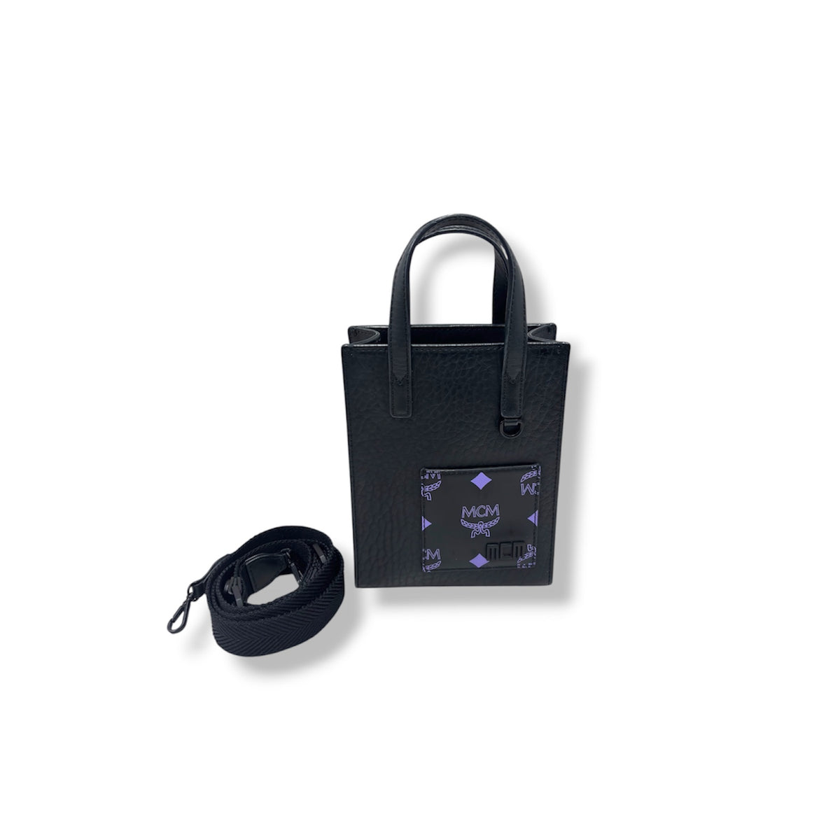 MCM 2WAY BAG AREN TOTE IN COLOR SPLAS MMTCATA01U6001 BLACK RANK (A)