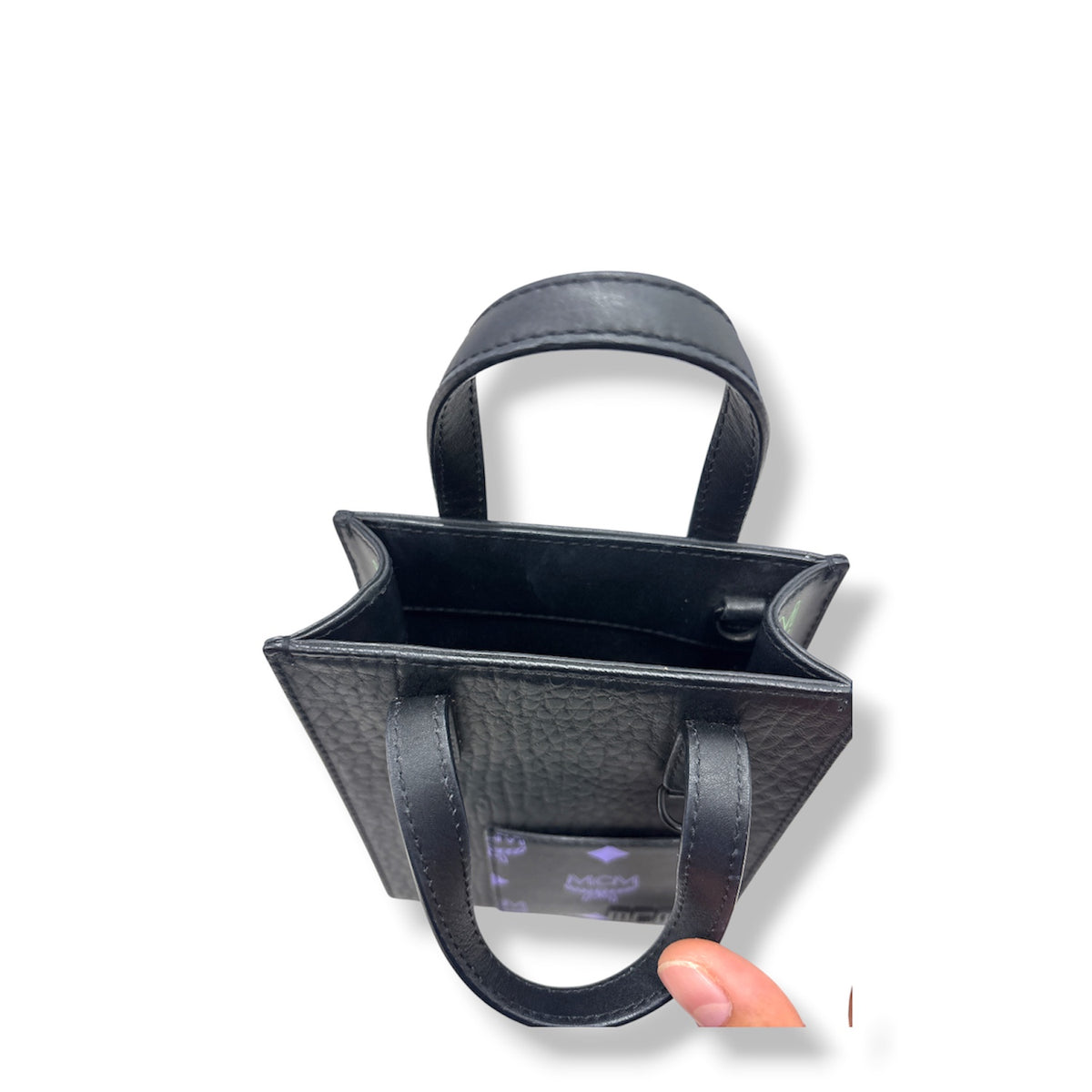 MCM 2WAY BAG AREN TOTE IN COLOR SPLAS MMTCATA01U6001 BLACK RANK (A)