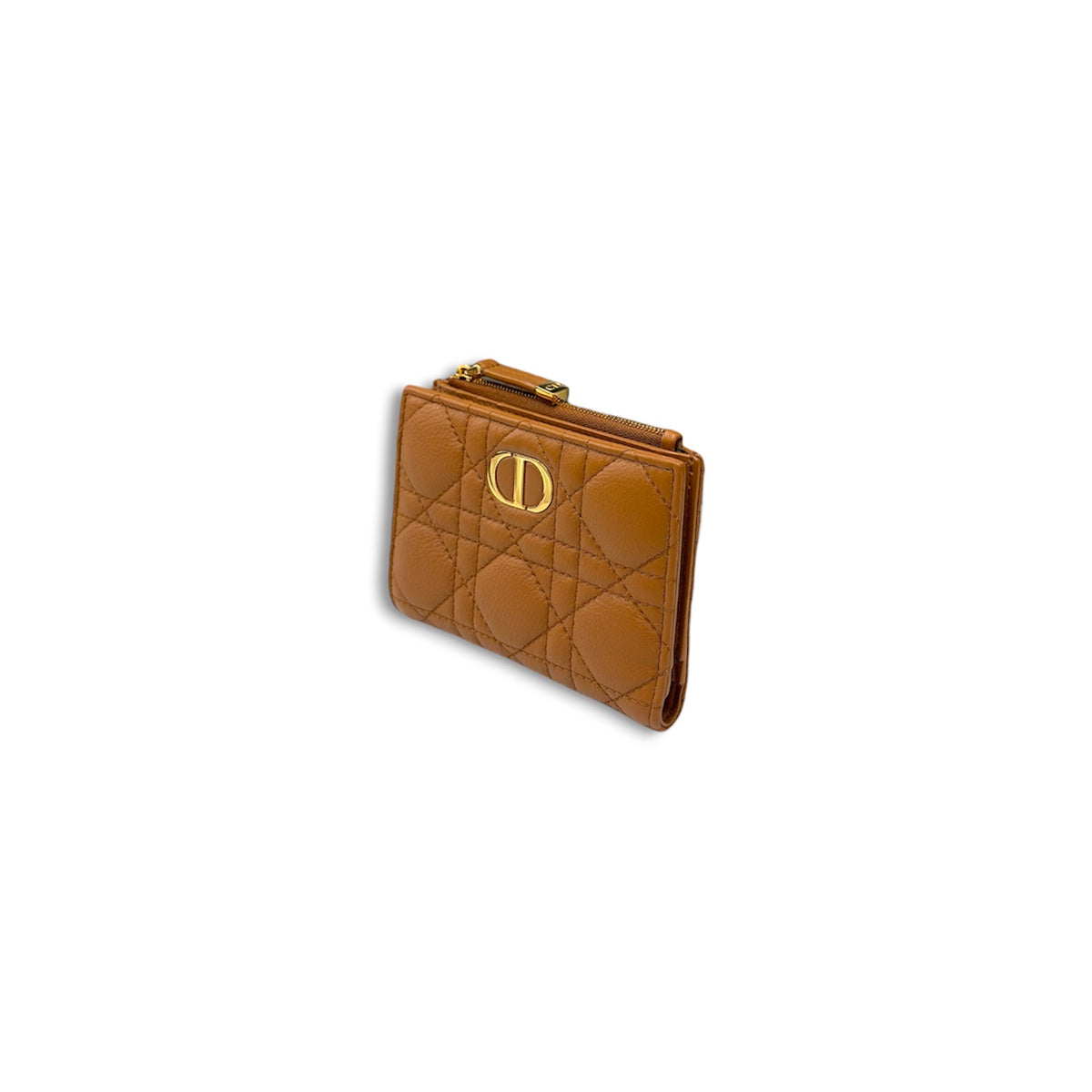 Christain Dior Wallet Caro Dahlia Brown 46-MA-0214 Rank (A)