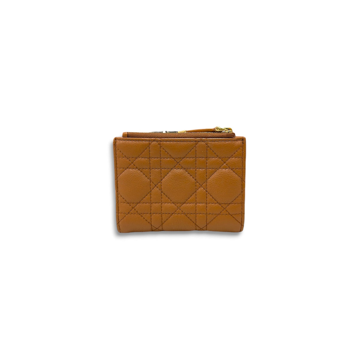 Christain Dior Wallet Caro Dahlia Brown 46-MA-0214 Rank (A)