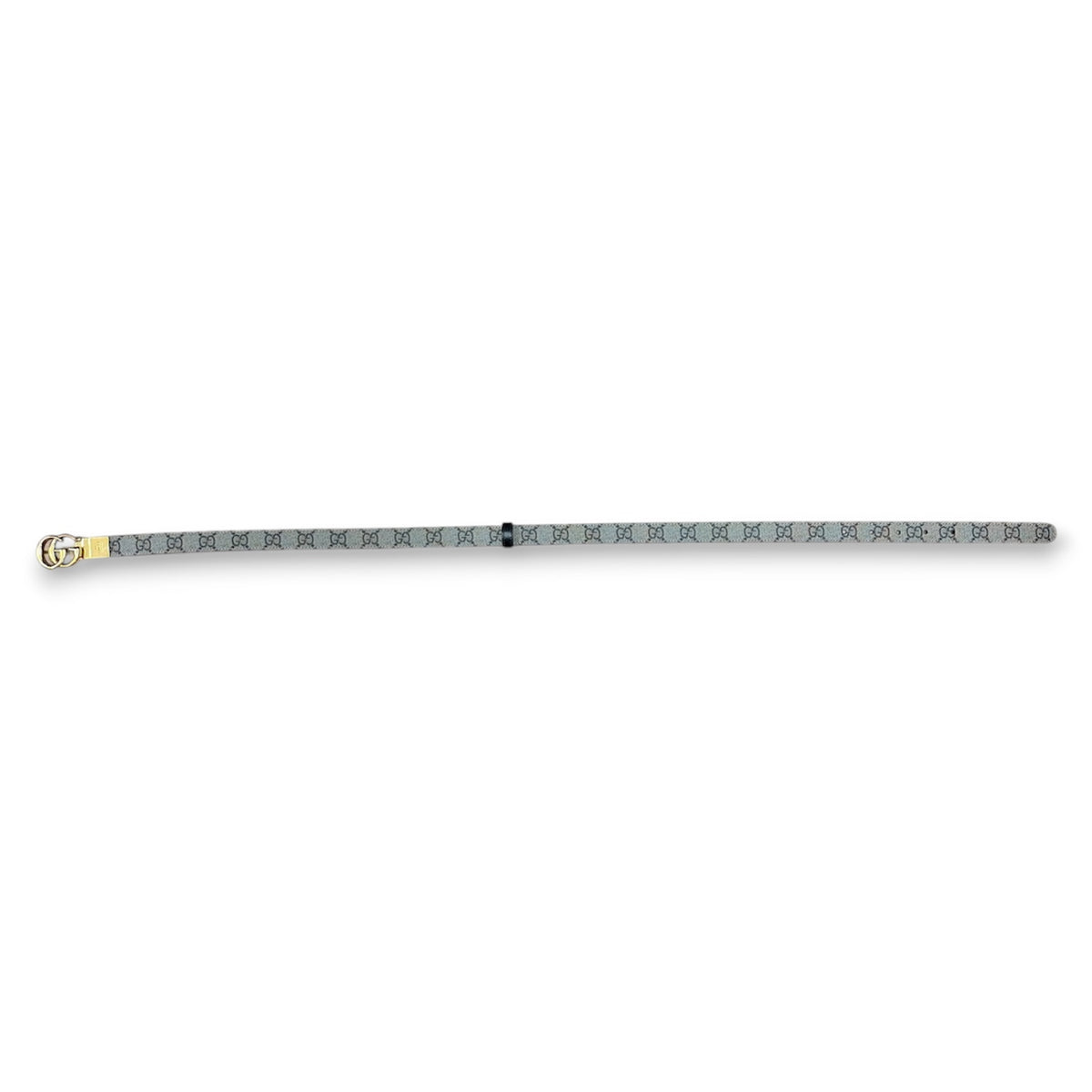 GUCCI reversible thin belt Gray and Black and Gold Lady's Rank (AB)
