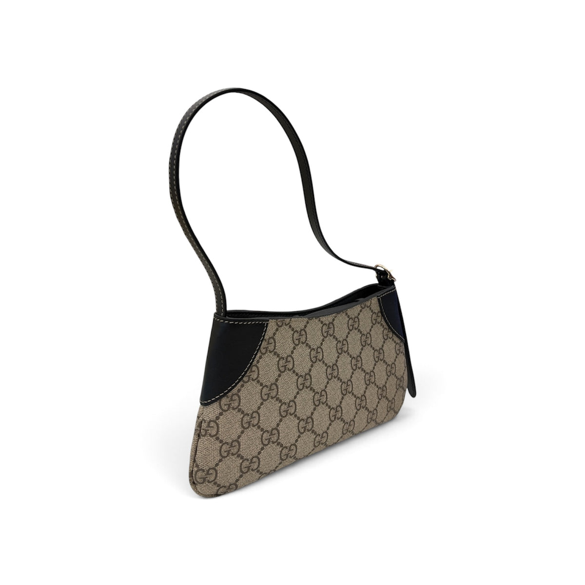 GUCCI Mini Shoulder Bag Beige/Black 820696 2149 GG Emblem Super Mini Rank (A)