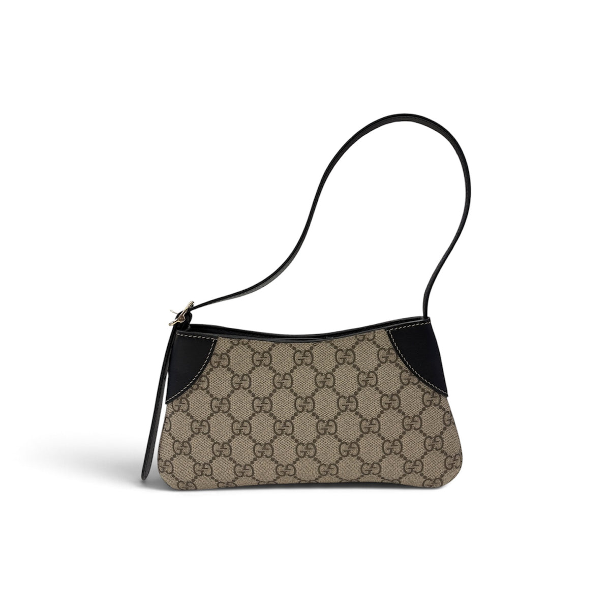 GUCCI Mini Shoulder Bag Beige/Black 820696 2149 GG Emblem Super Mini Rank (A)