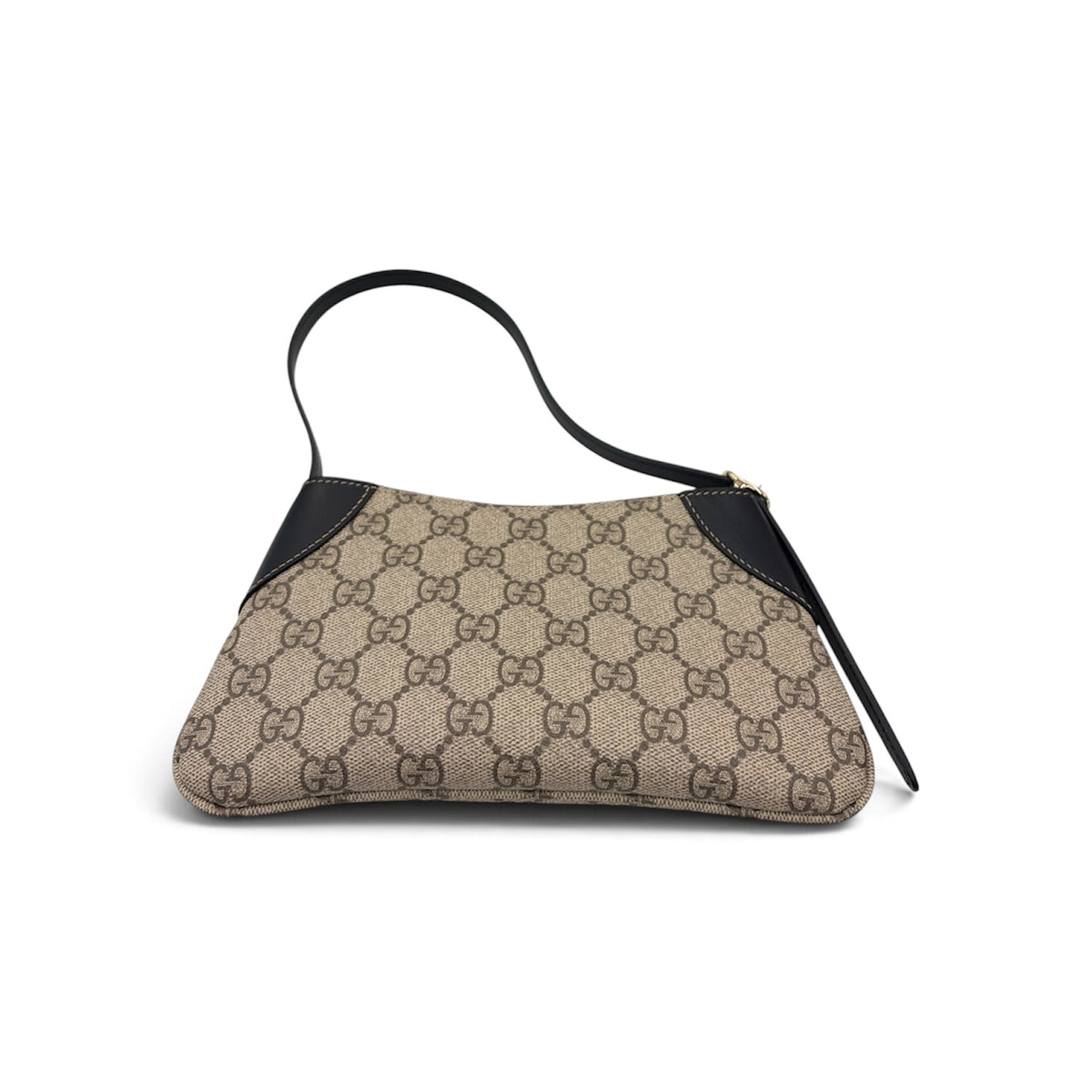GUCCI Mini Shoulder Bag Beige/Black 820696 2149 GG Emblem Super Mini Rank (A)
