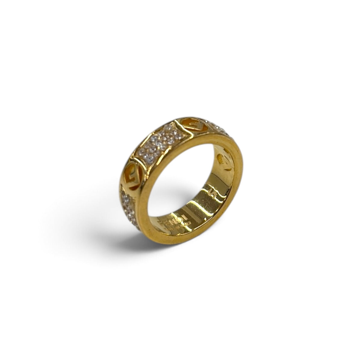 FENDI Ring Gold 8AG929-A44G-F089U Rank (B)