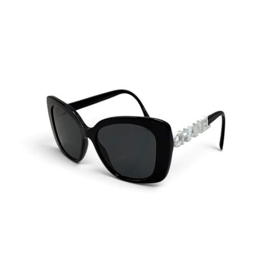 CHANEL Sunglasses 5422-B Black And White Rank (B)
