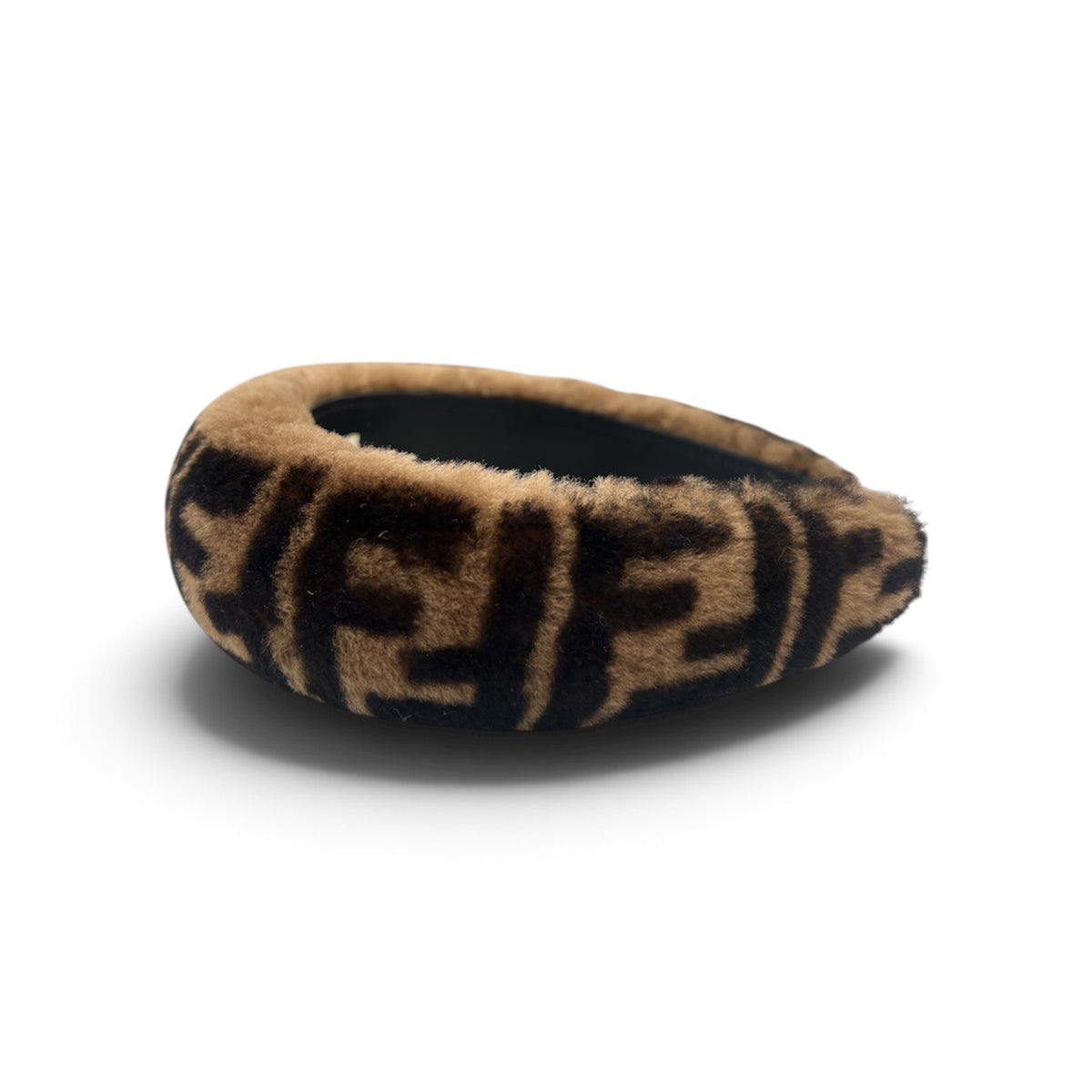 FENDI Hair Band Brown FXQ642 Rank (B)