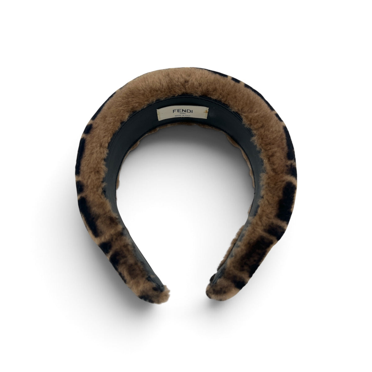 FENDI Hair Band Brown FXQ642 Rank (B)