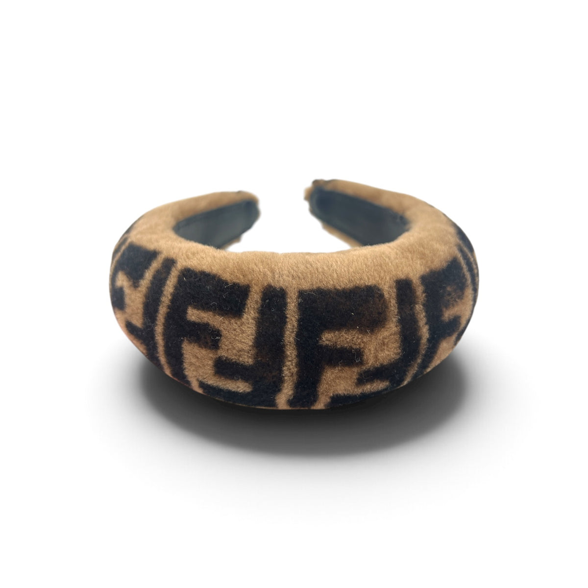 FENDI Hair Band Brown FXQ642 Rank (B)