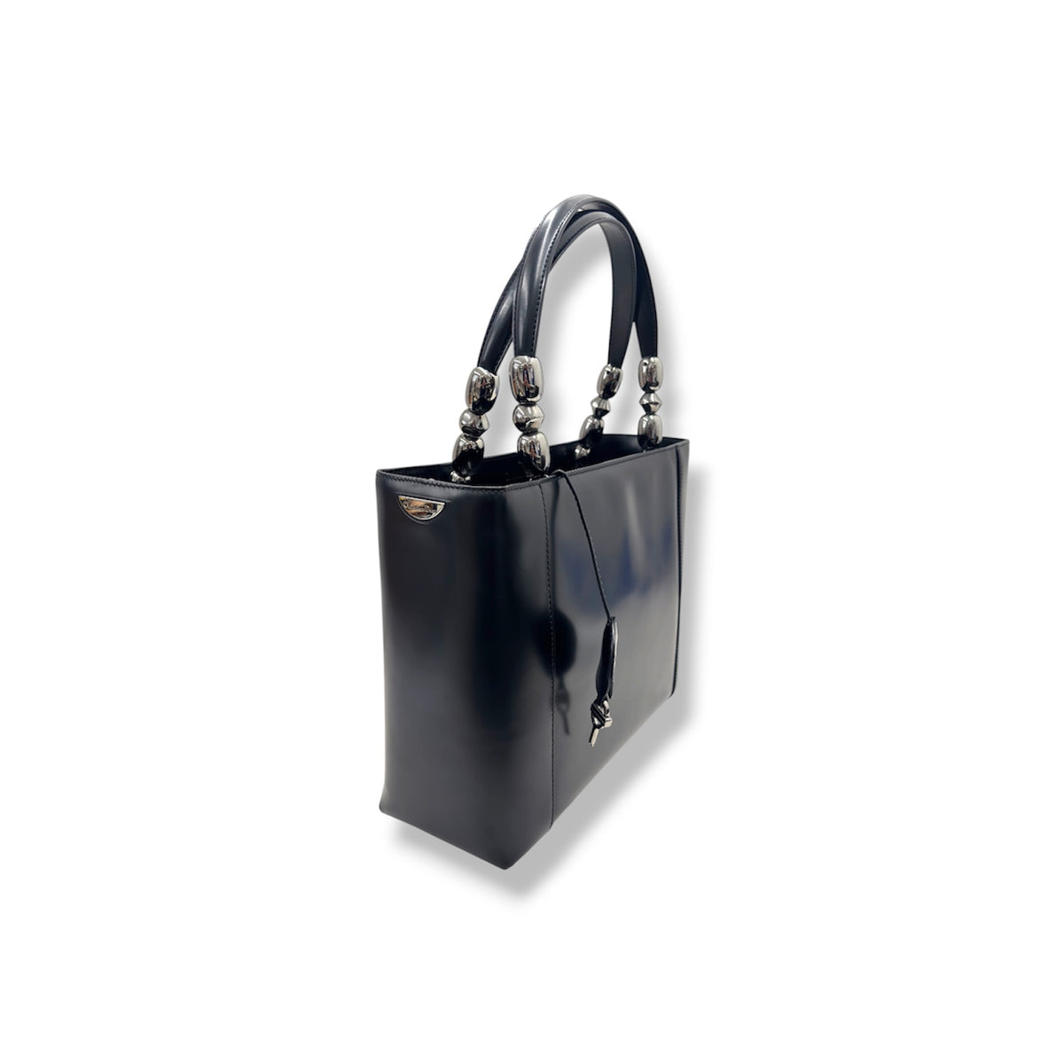 CHRISTIAN DIOR HANDBAG BLACK SCRATCH/STAIN MA-0949 RANK (B)