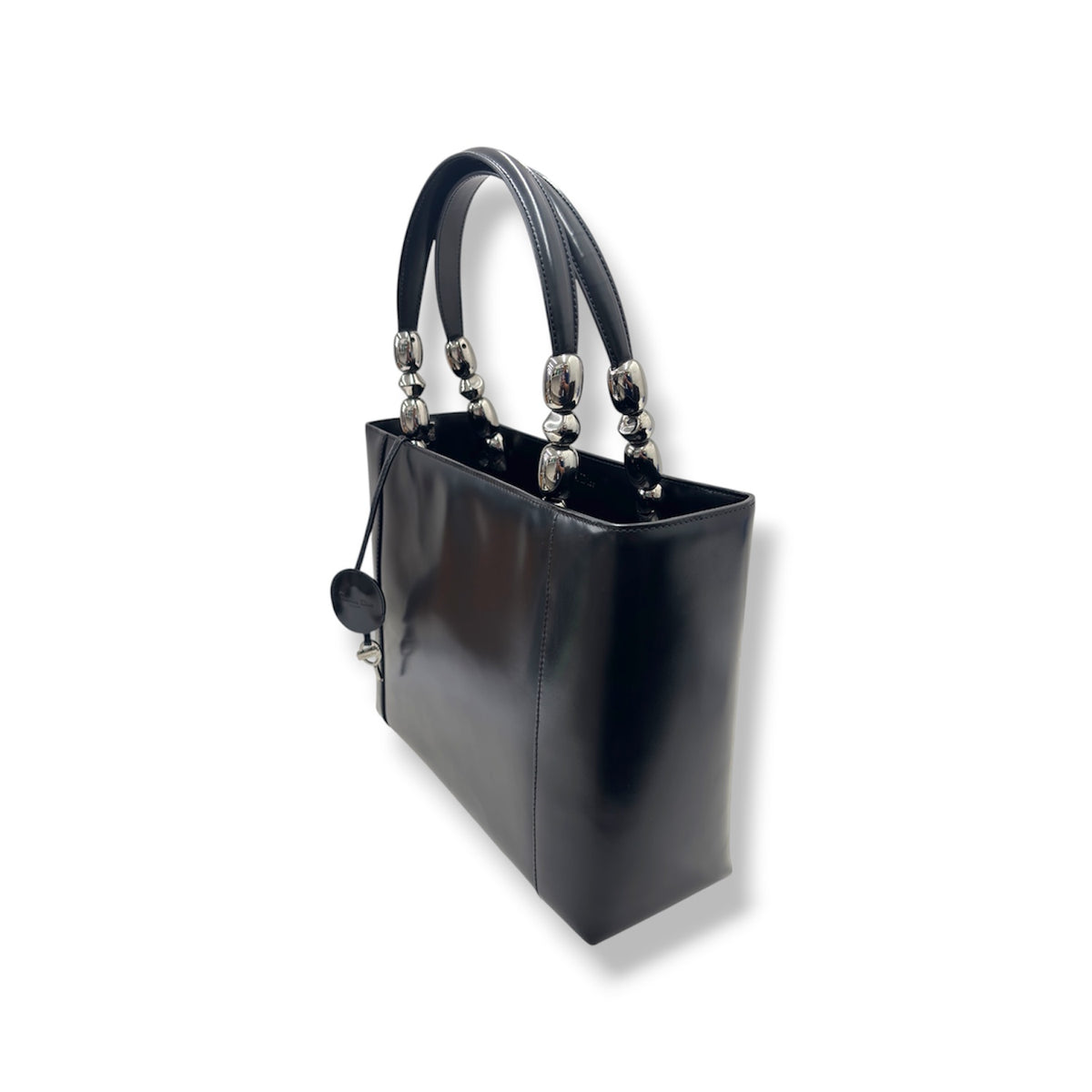 CHRISTIAN DIOR HANDBAG BLACK SCRATCH/STAIN MA-0949 RANK (B)