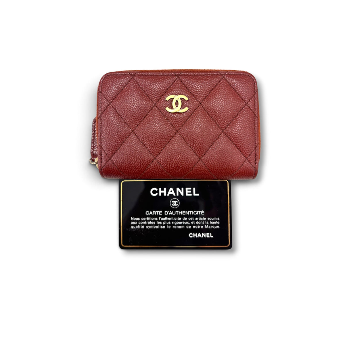 CHANEL WALLET BURGUNDY AP0216 25286480 RANK (B)