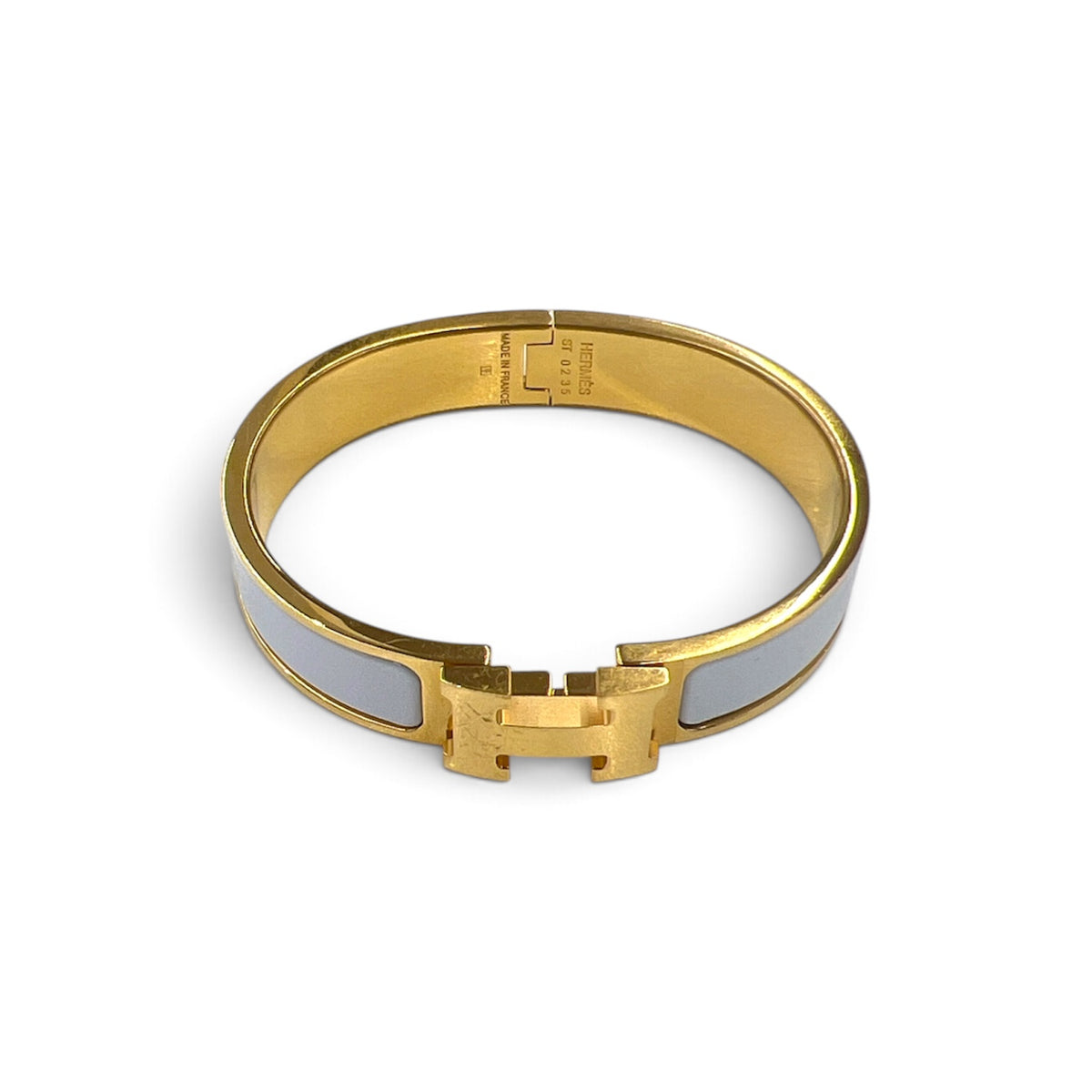 HERMES Bracelet White And Gold ST 0235/H700001F Clic
