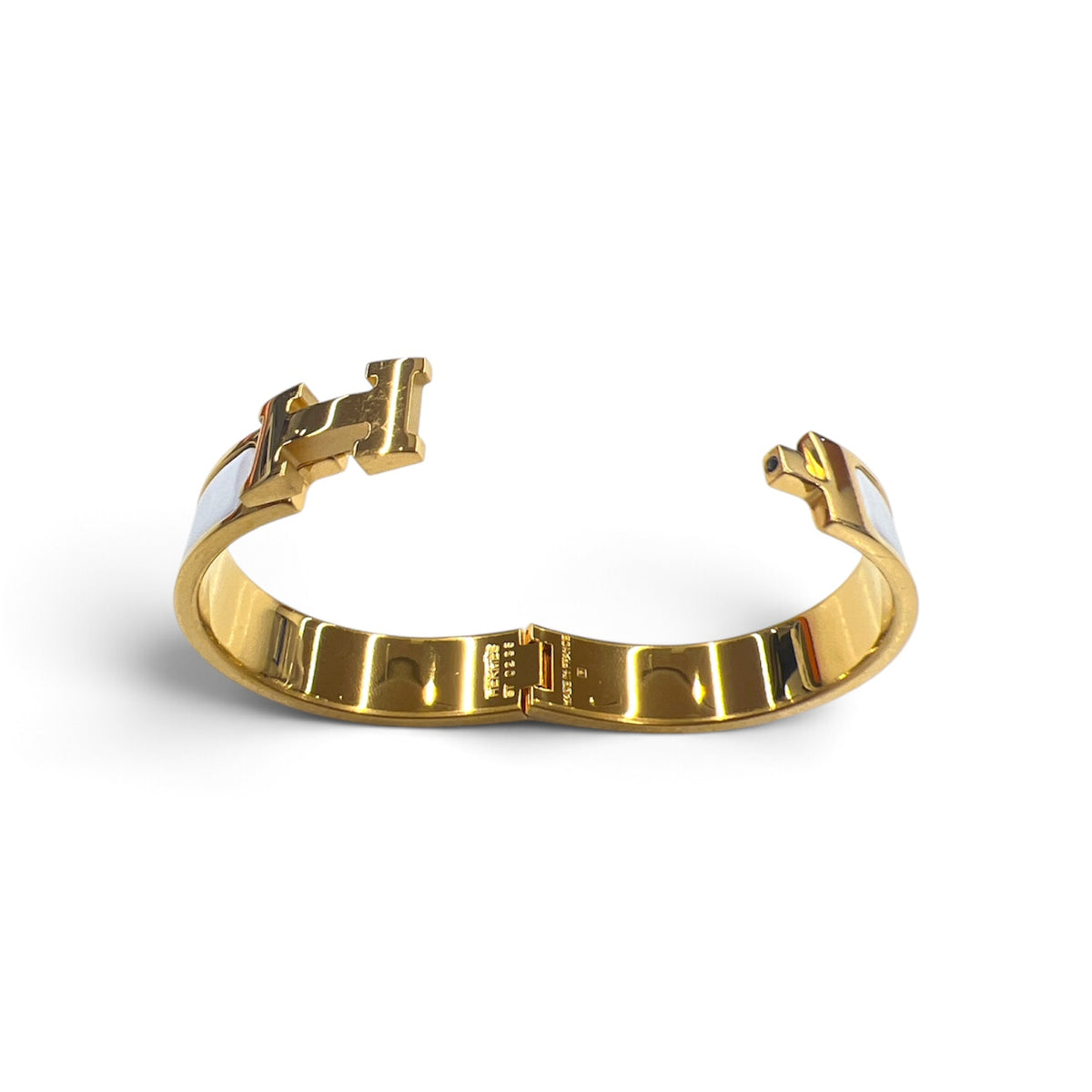 HERMES Bracelet White And Gold ST 0235/H700001F Clic