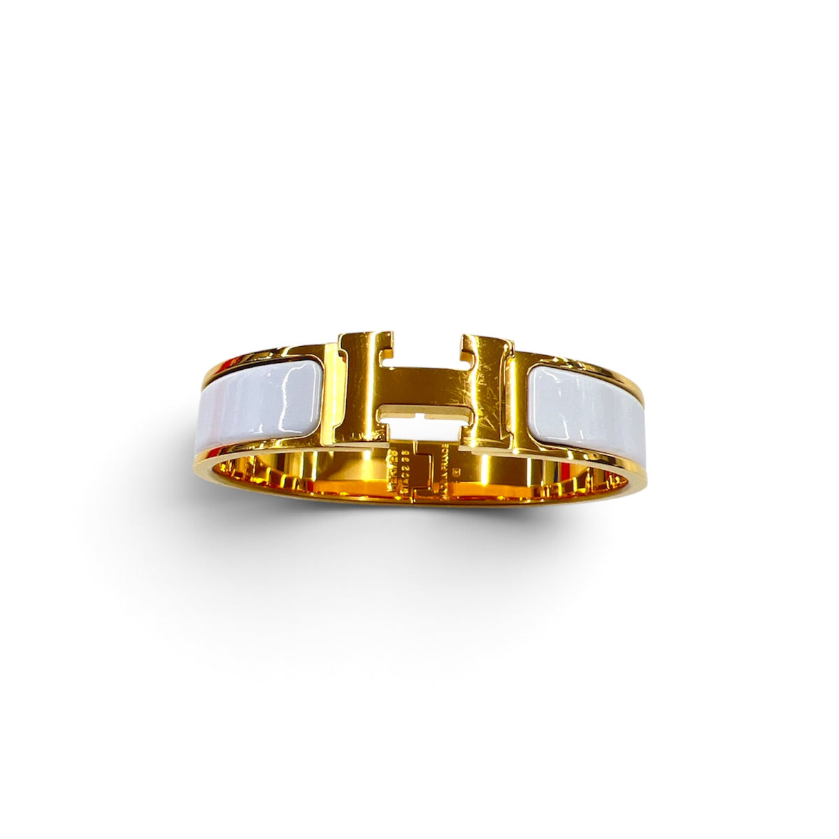 HERMES Bracelet White And Gold ST 0235/H700001F Clic