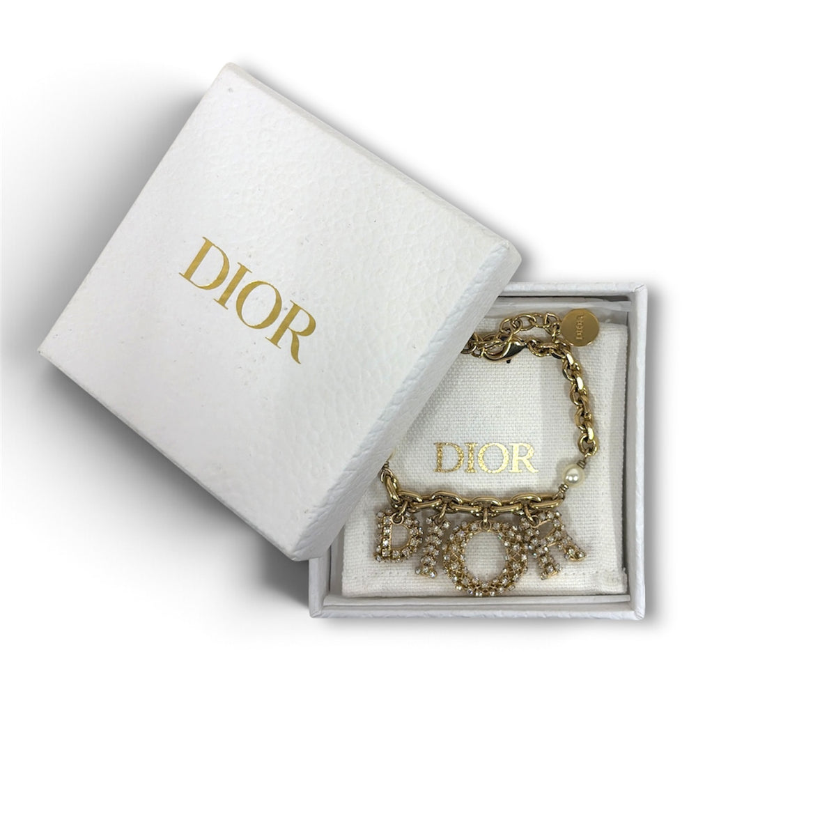 CHRISTIAN DIOR Bracelet Gold Lady Dior / B1745 W0MCY03SU Rank (B)