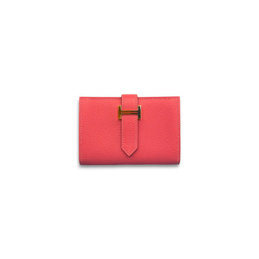 HERMES Card Case Bearn mini Pink D A 010 N2 Rank (A)