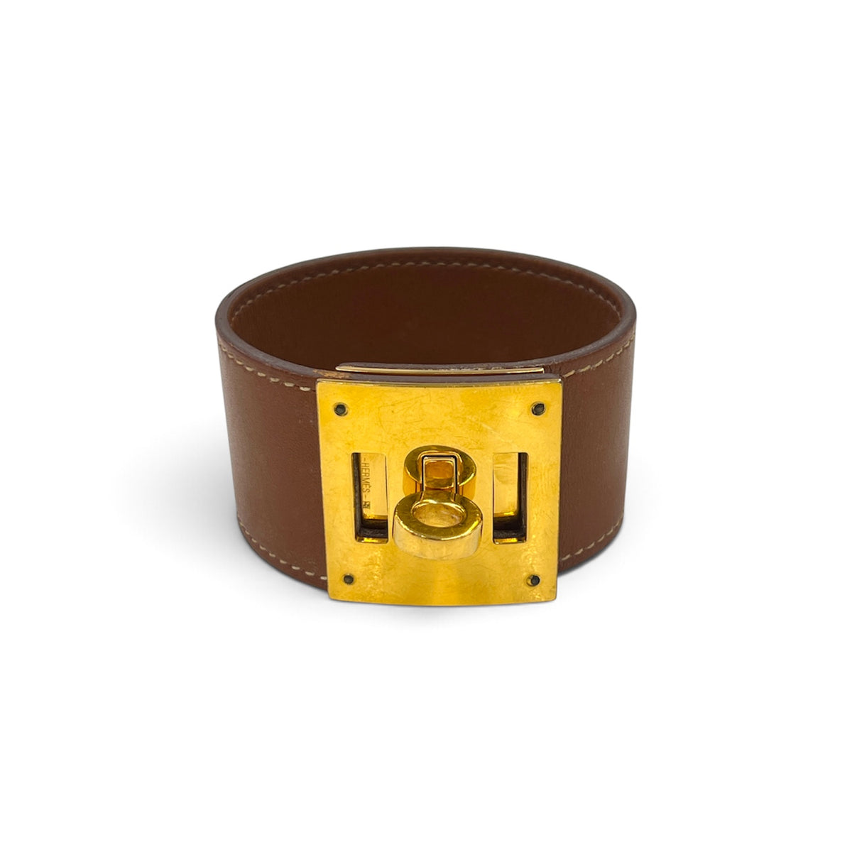 HERMES Kelly Dog  Brown/Gold *Scratch* Rank (B)