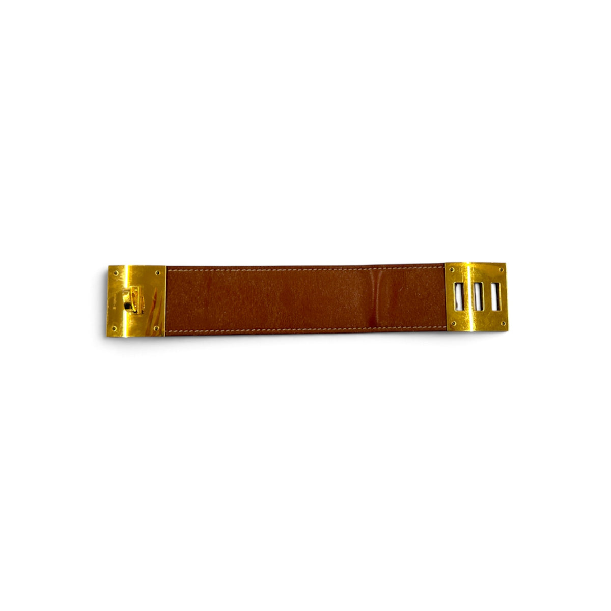 HERMES Kelly Dog  Brown/Gold *Scratch* Rank (B)