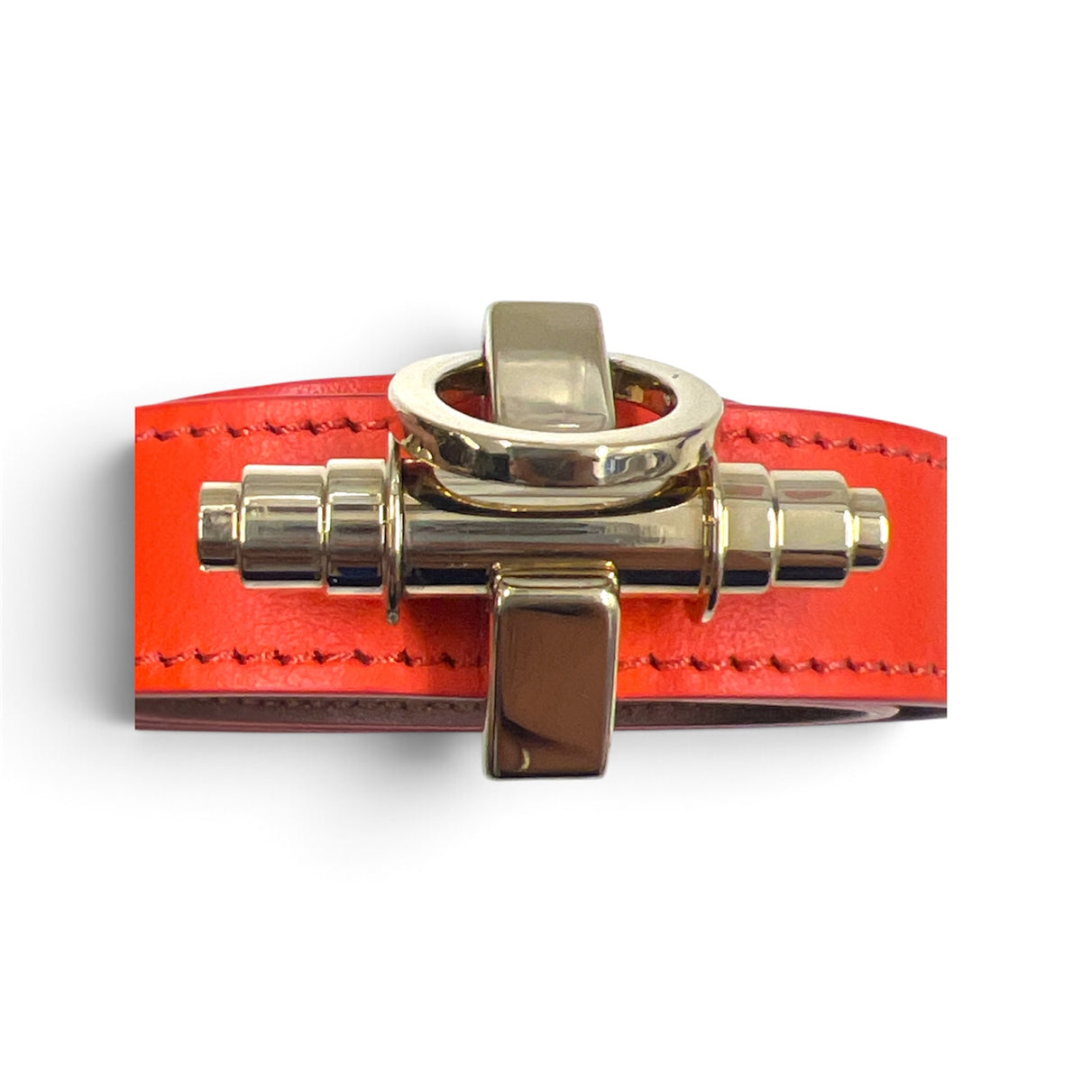 GIVENCHY Leather Bangle Red Rank(B)
