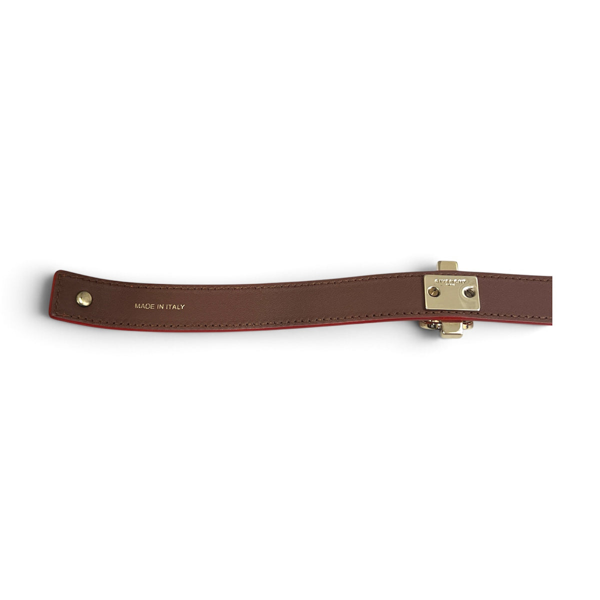 GIVENCHY Leather Bangle Red Rank(B)