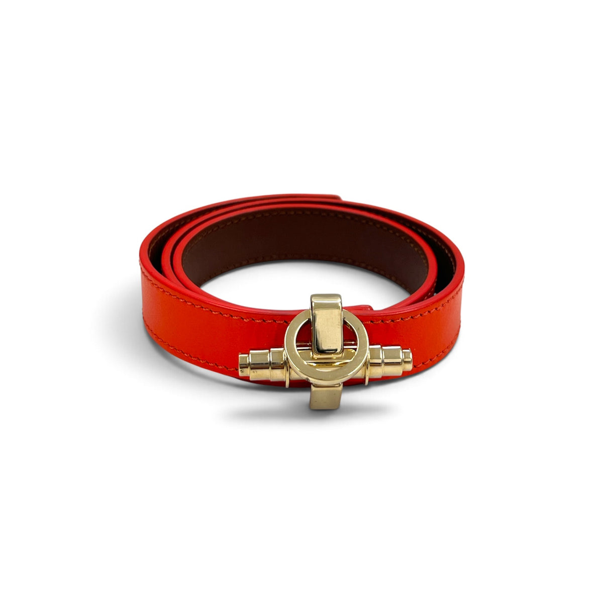 GIVENCHY Leather Bangle Red Rank(B)