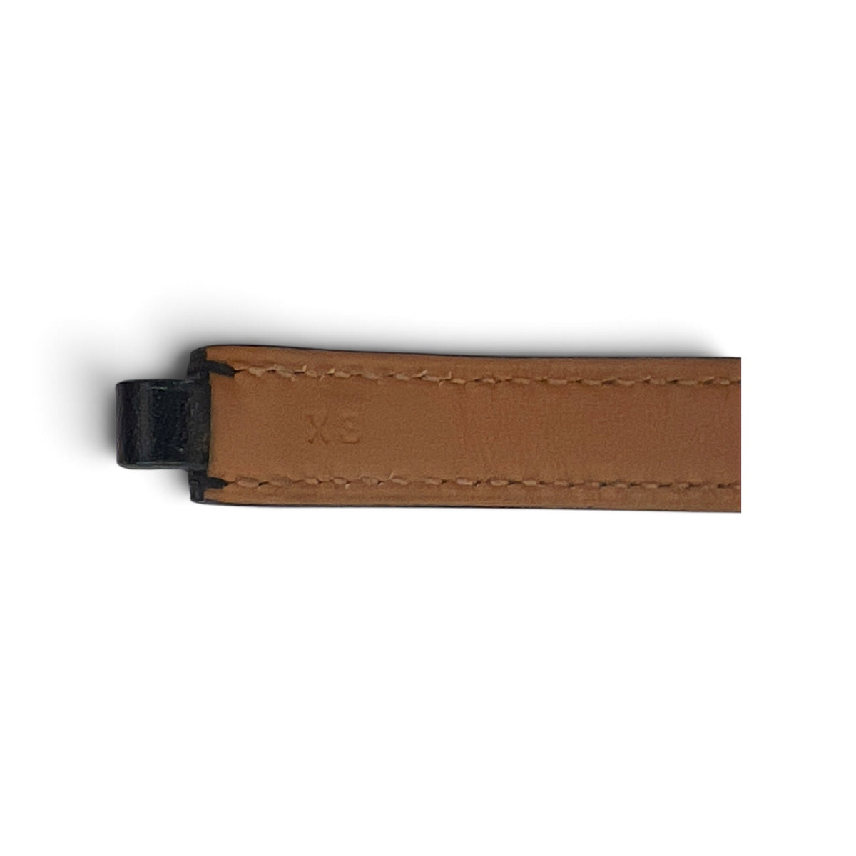 HERMES Bracelet Black And Gold Riva Double tour T Rank(B)