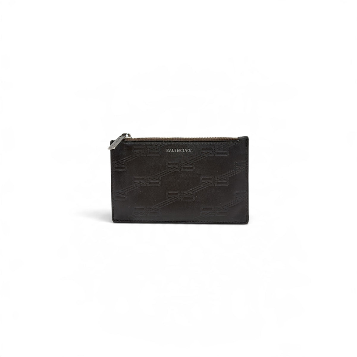 BALENCIAGA Card Case 717784 Gray 2221-055583 *Scratch* Rank (B)