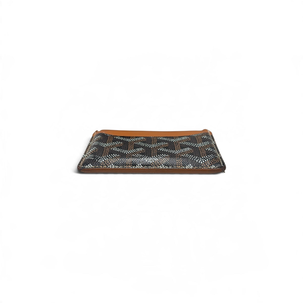 GOYARD Card Case Saint Sulpice Black and Brown LA *Scratch / Stain* Rank (B)