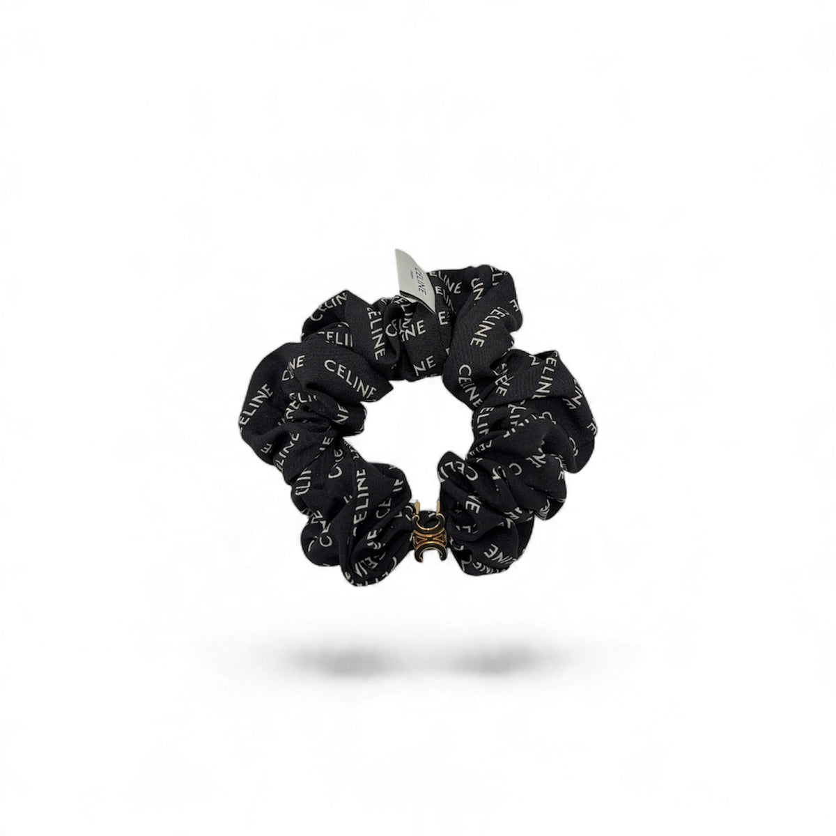 CELINE Scrunchy Rayure Black And White 46Y352SIB