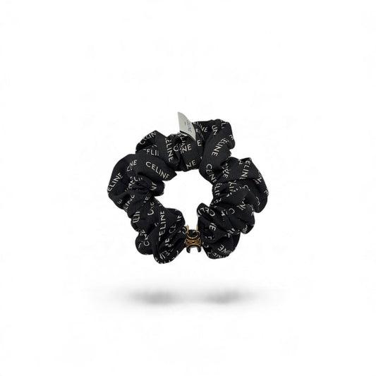 CELINE Scrunchy Rayure Black And White 46Y352SIB