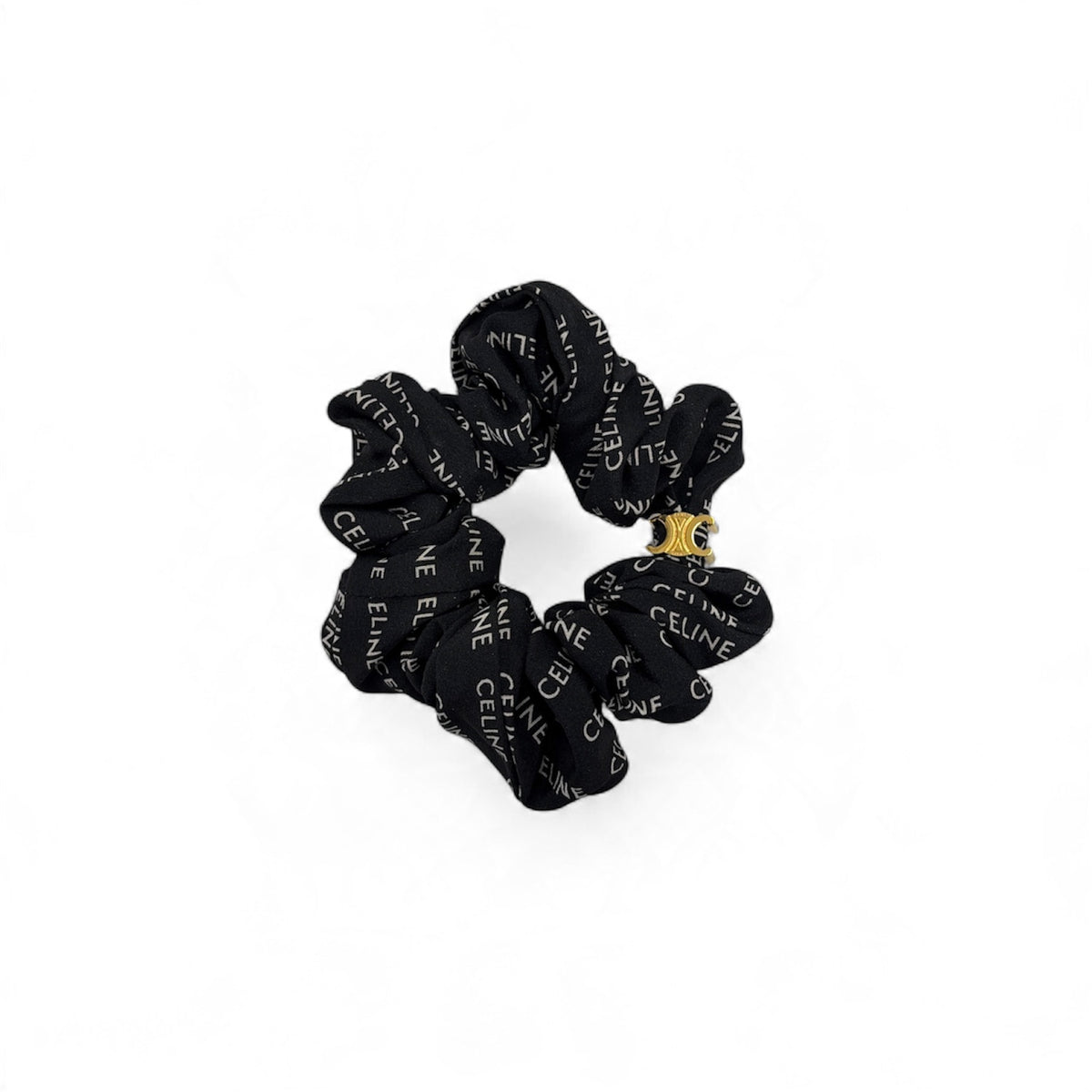 CELINE Scrunchy Rayure Black And White 46Y352SIB