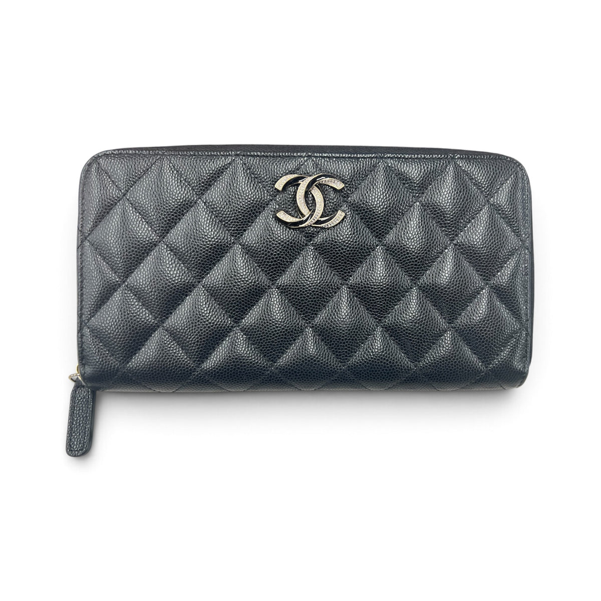 CHANEL Long Wallet  Black Scratch N391HUTS Rank (AB)