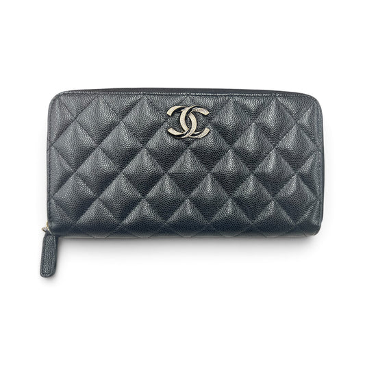 CHANEL Long Wallet  Black Scratch N391HUTS Rank (AB)