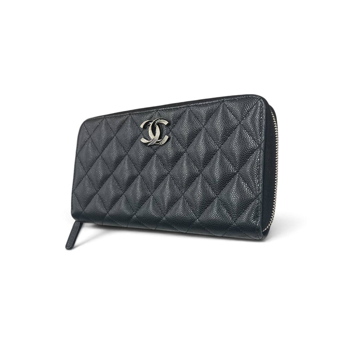 CHANEL Long Wallet  Black Scratch N391HUTS Rank (AB)