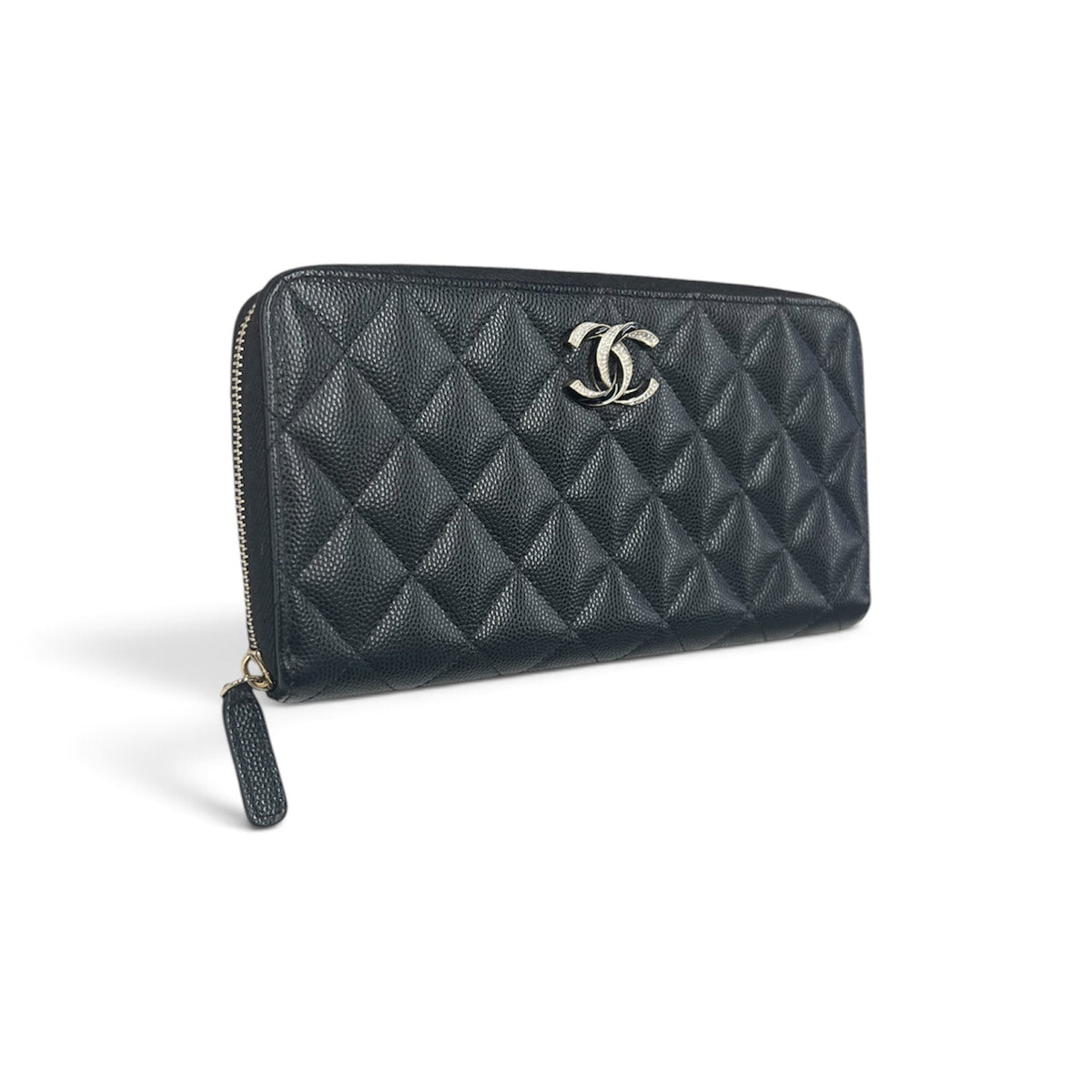 CHANEL Long Wallet  Black Scratch N391HUTS Rank (AB)