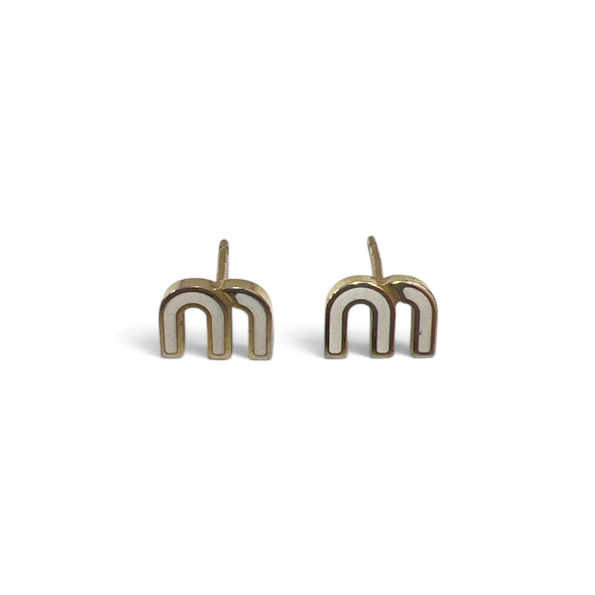 MIU MIU Earring Gold/beige Rank (B)