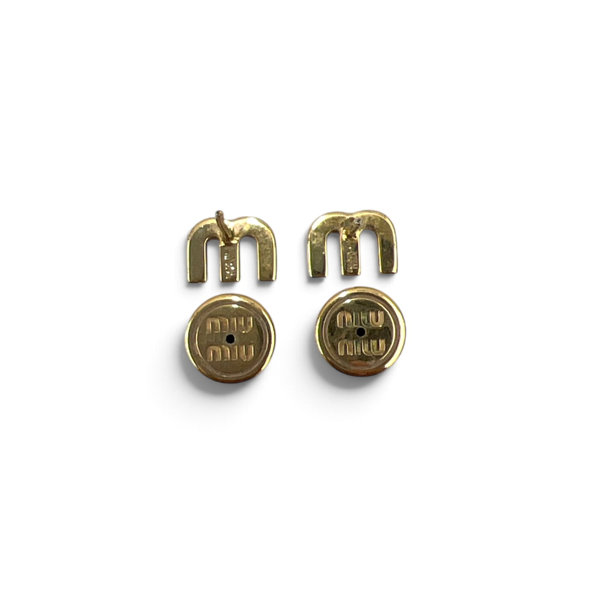 MIU MIU Earring Gold/beige Rank (B)