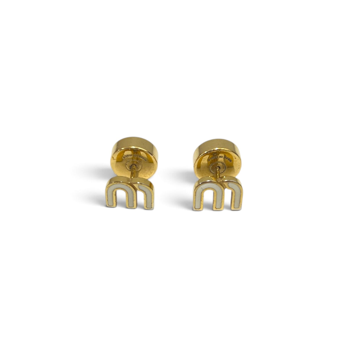 MIU MIU Earring Gold/beige Rank (B)
