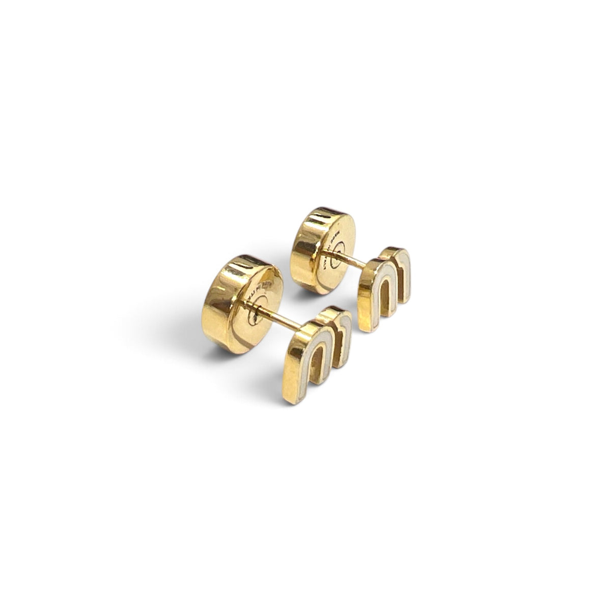 MIU MIU Earring Gold/beige Rank (B)