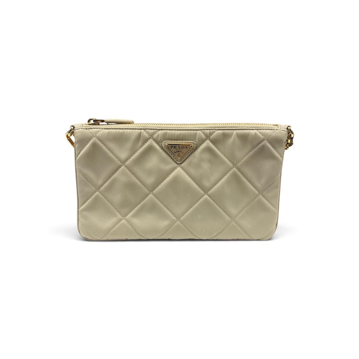 PRADA SHOULDER BAG Re-Nylon INI054 Rank(A) Ivory 42