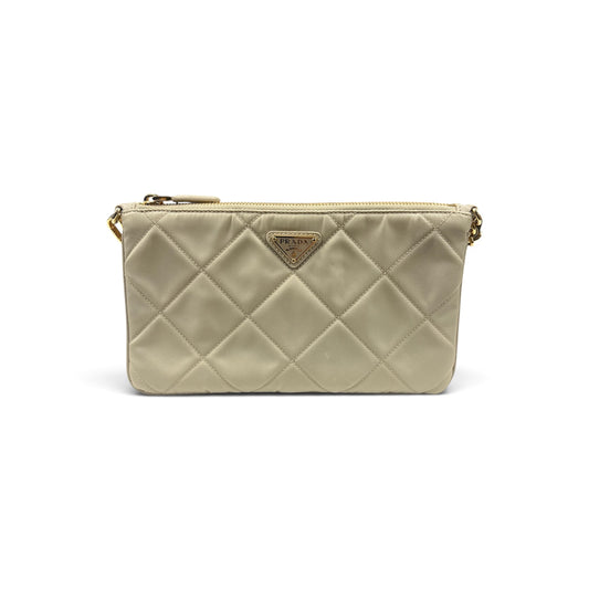 PRADA SHOULDER BAG Re-Nylon INI054 Rank(A) Ivory 42