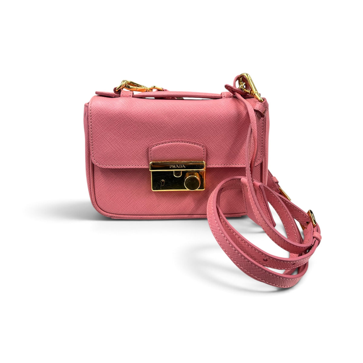 PRADA Shoulder Bag  Pink Stain 31 Saffiano Rank (B)