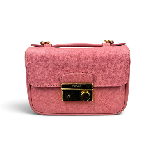 PRADA Shoulder Bag  Pink Stain 31 Saffiano Rank (B)