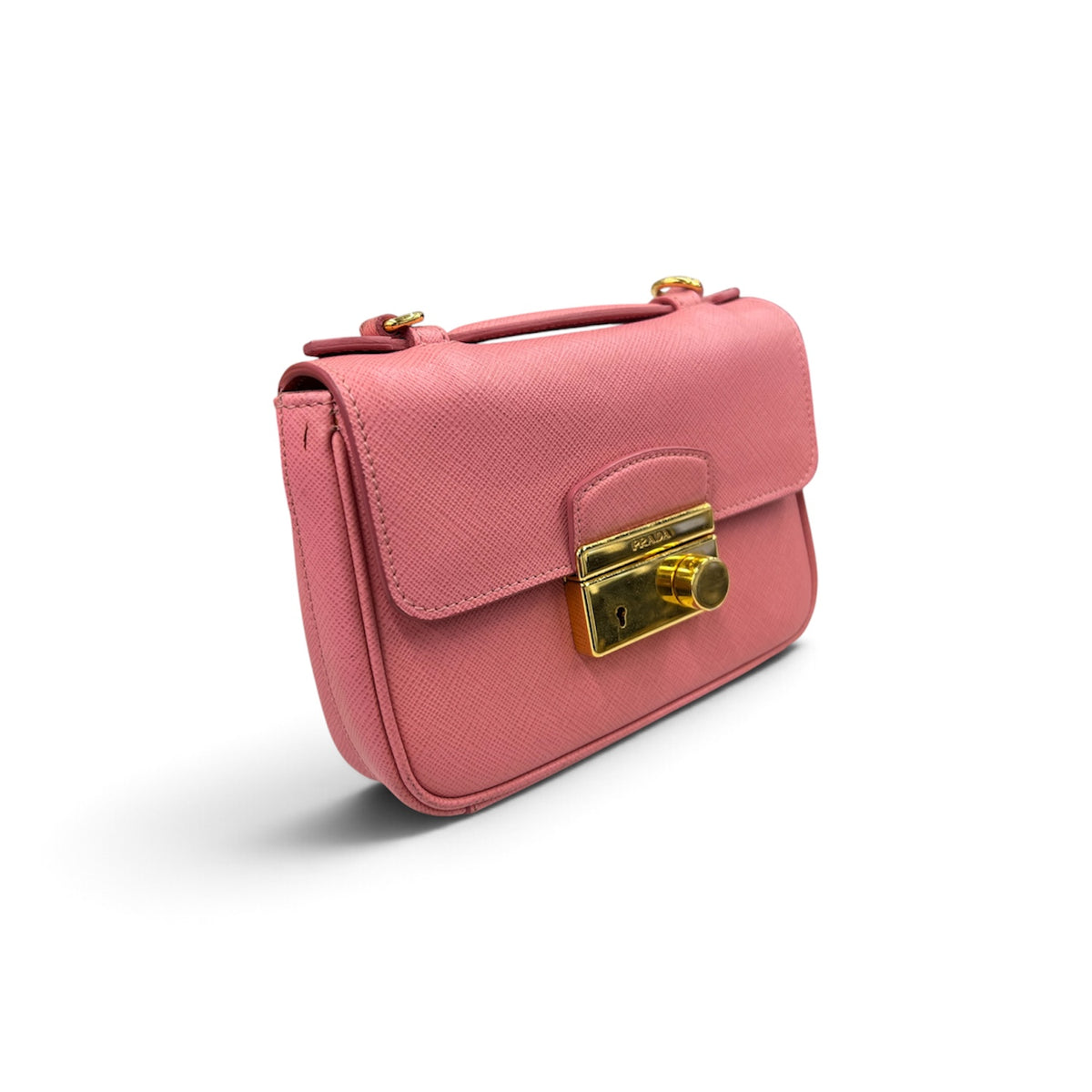 PRADA Shoulder Bag  Pink Stain 31 Saffiano Rank (B)