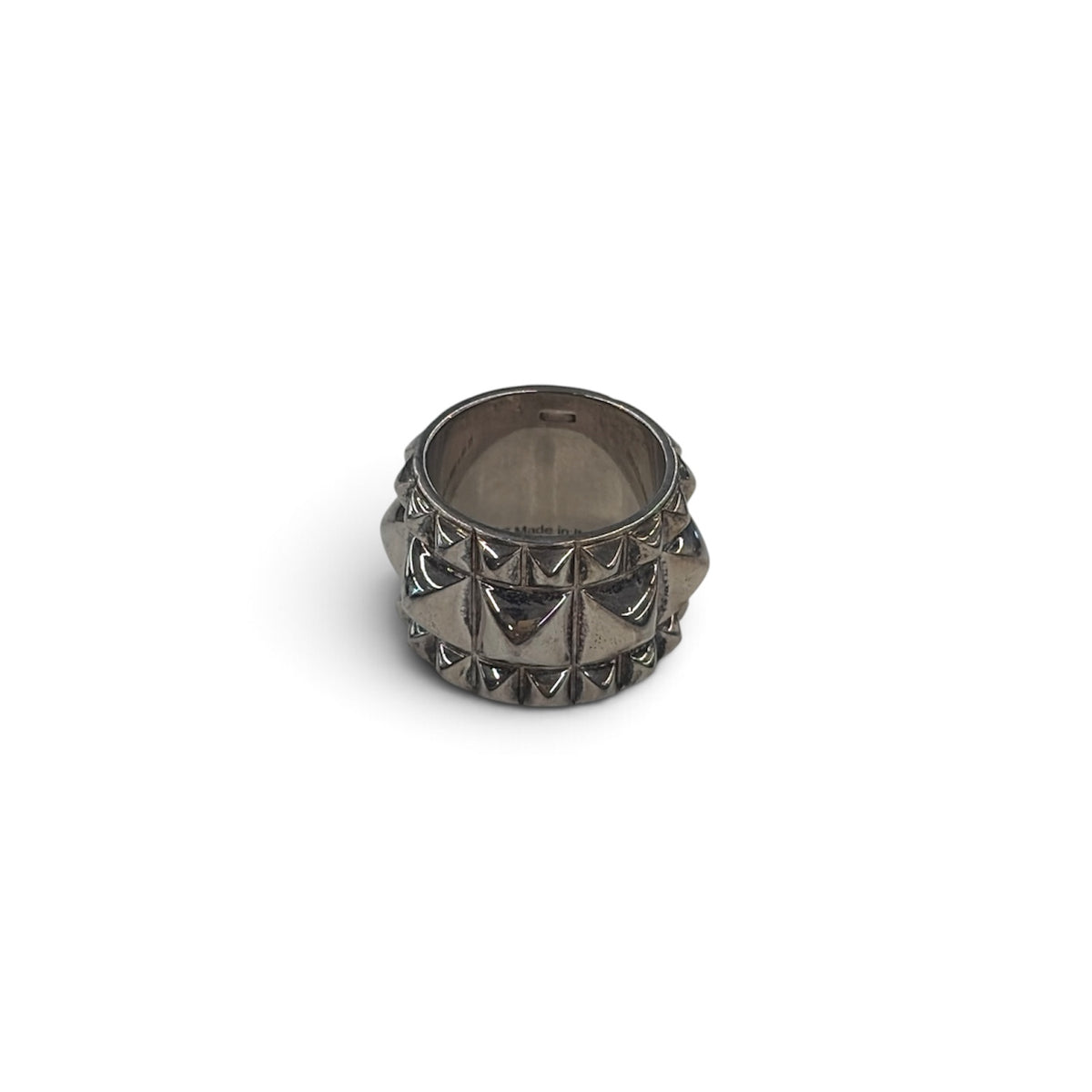 HERMES Ring Silver Espionne GM*1979 VI *Size 55