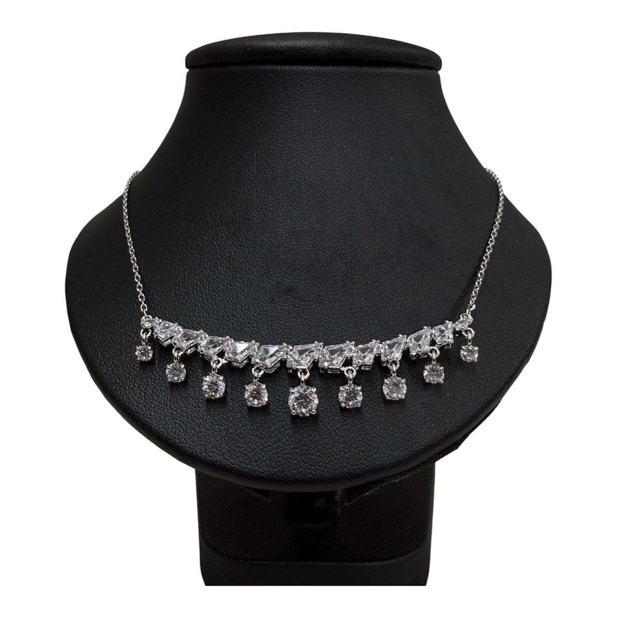 Swarovski Necklace Silver White Crystal Rank (A)