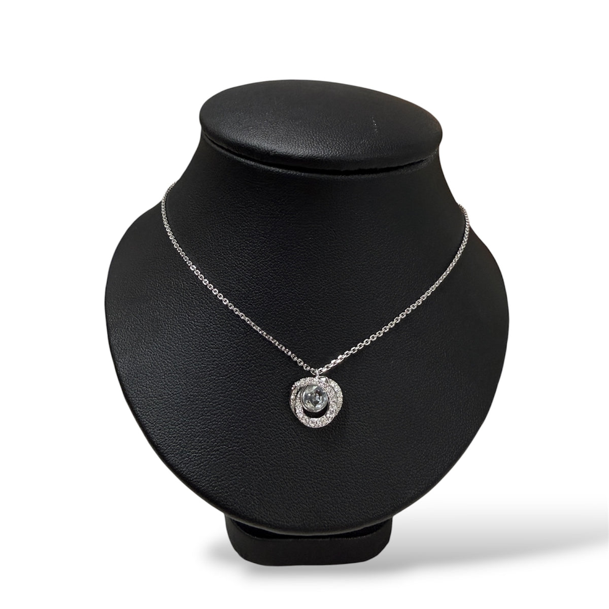 Swarovski Necklace Silver White Crystal Generation Pendant 52890 Rank (B)