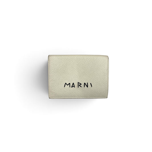 MARNI WALLET PFM00105UO Ivory Scratch/Stain