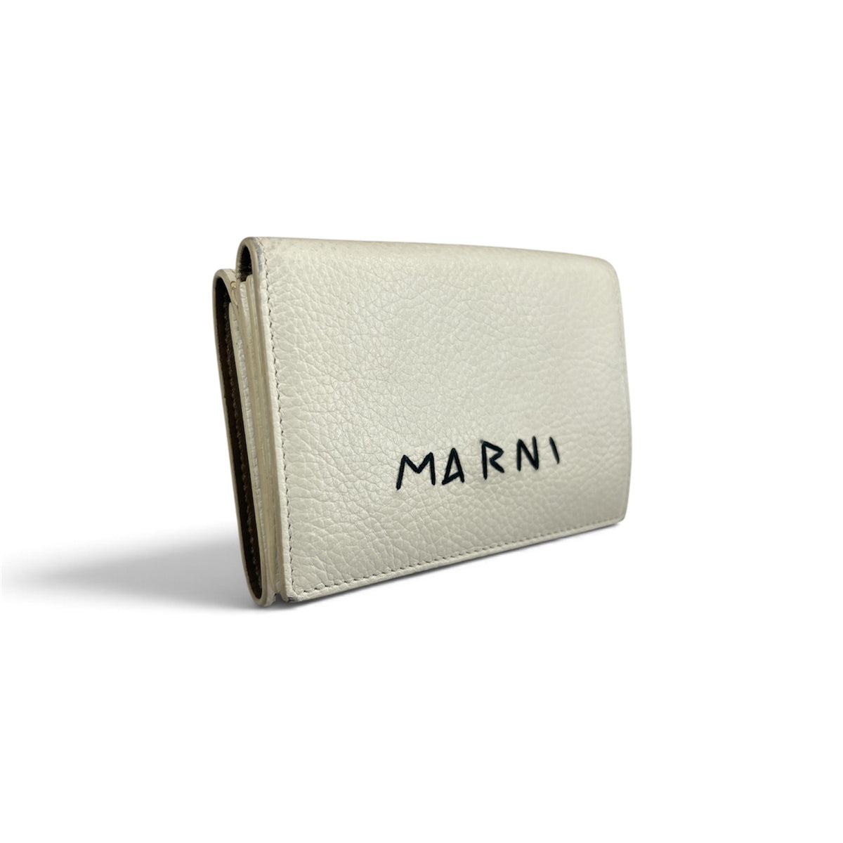 MARNI WALLET PFM00105UO Ivory Scratch/Stain